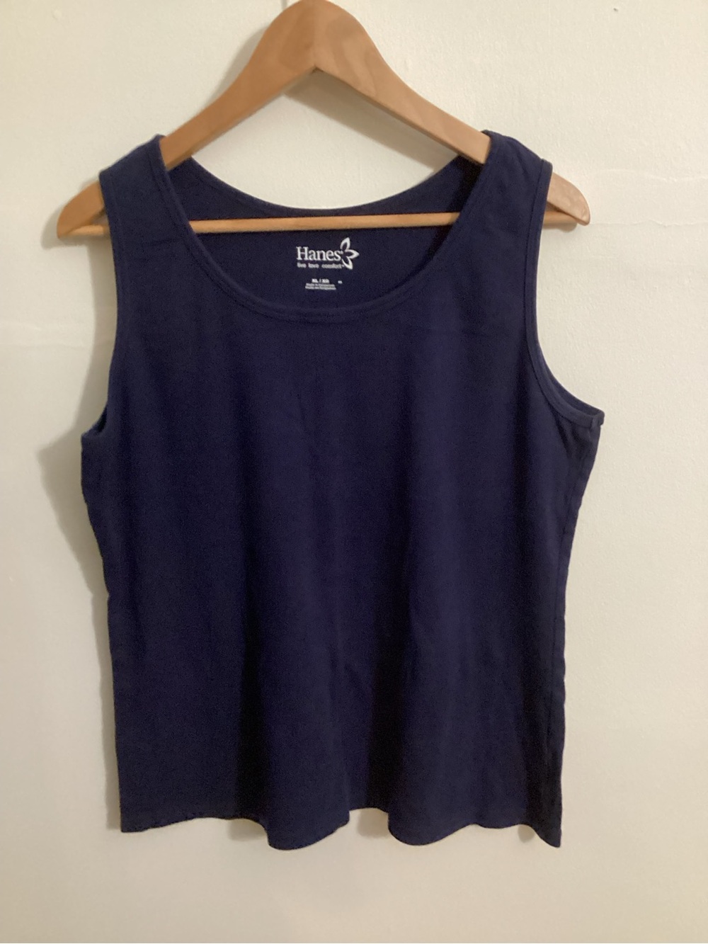 Hanes Classic Navy Scoop Neck Tank Top